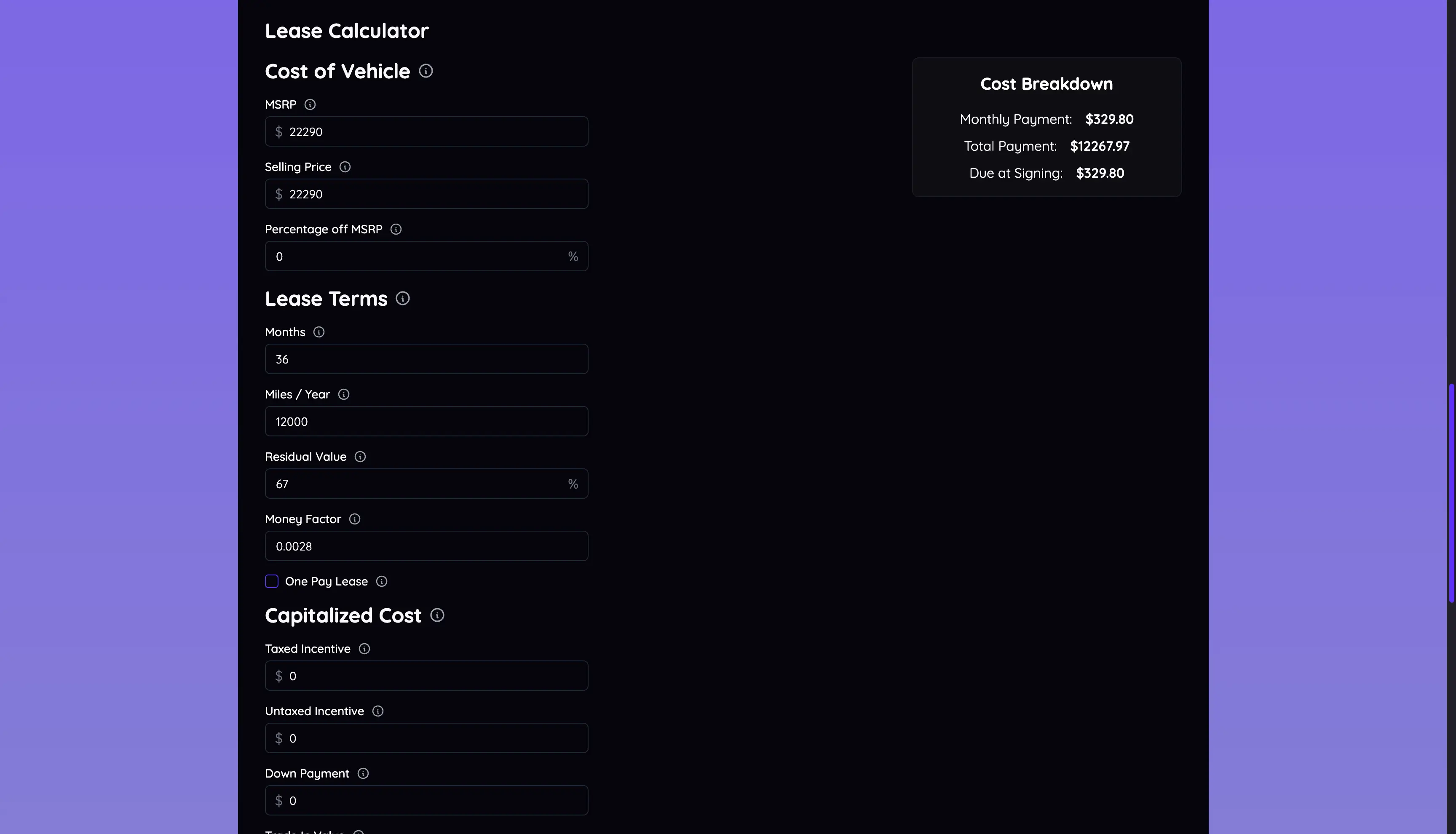 Step 3: Real-Time Calculations